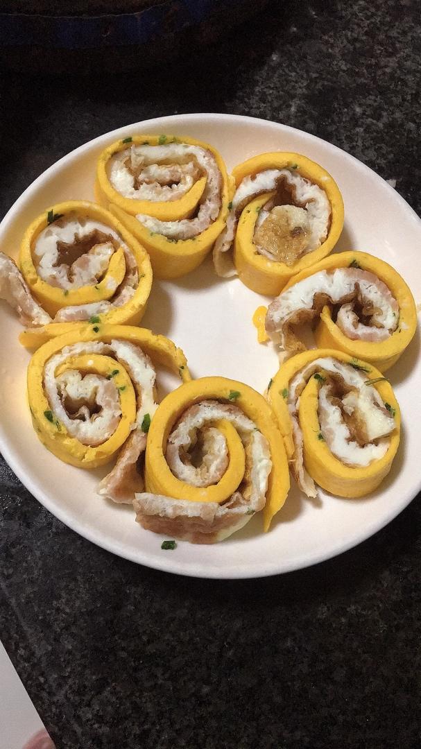 简单好看！双色鸡蛋卷