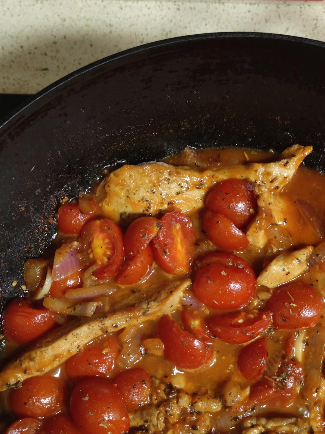 番茄炖鸡胸丨健康·三餐