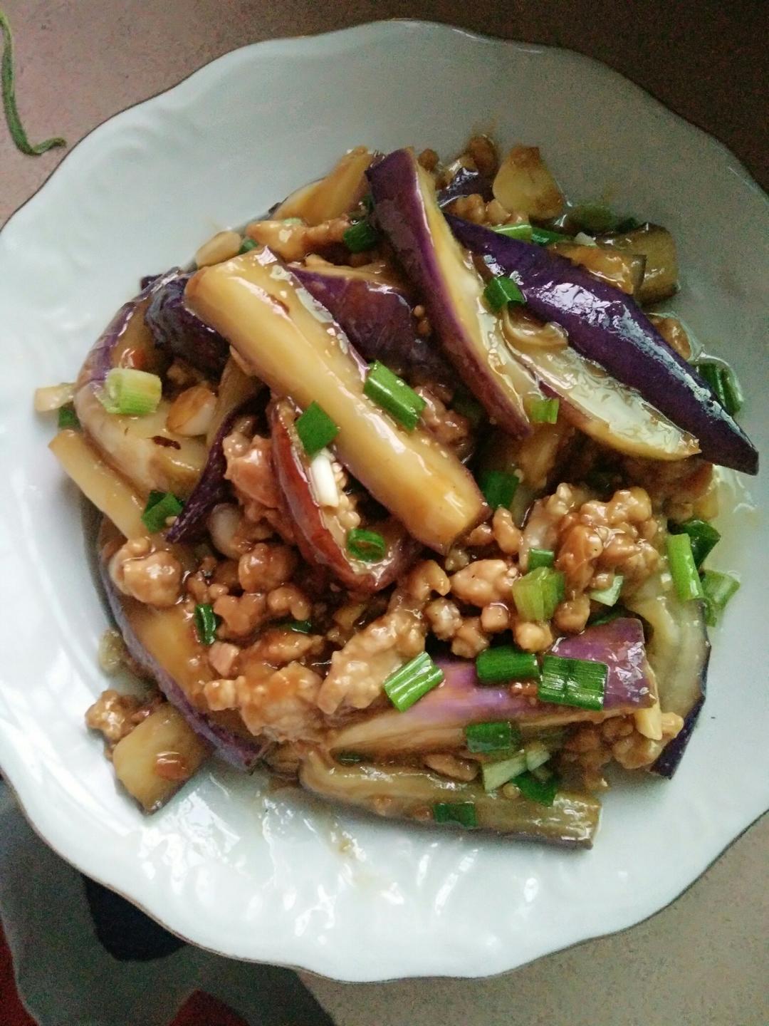 红烧肉沫茄子
