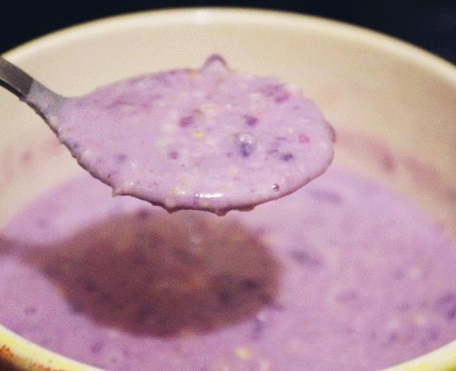 奶香紫薯燕麦糊的做法