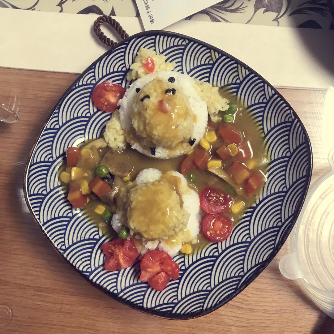 甜甜圈巧做小鸡米饭团