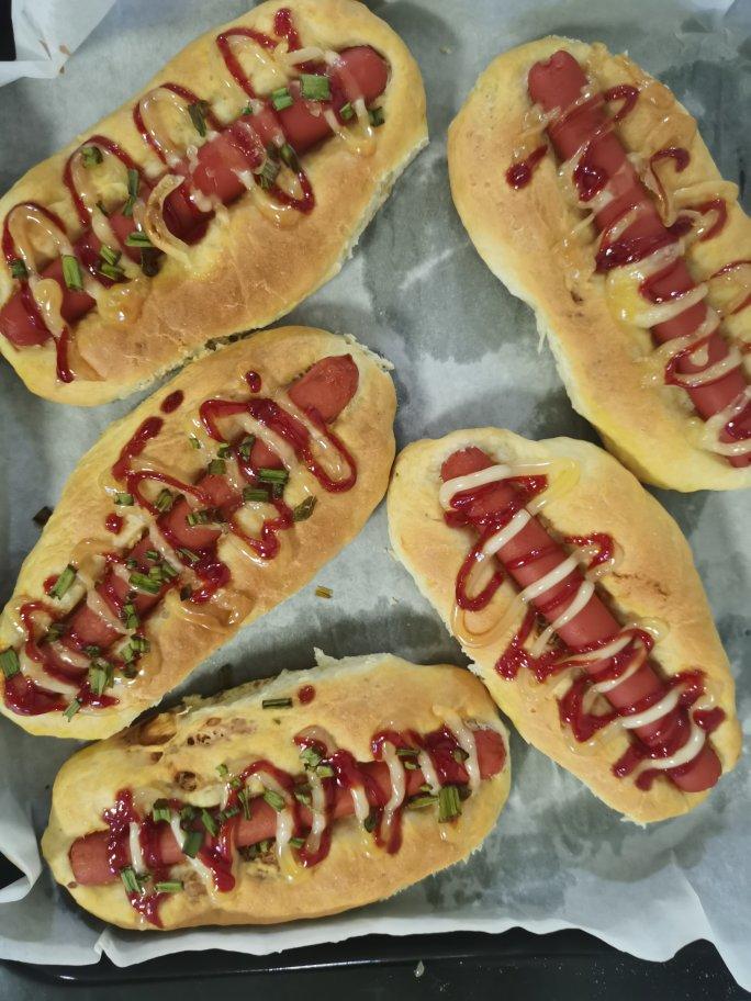 美味的香肠面包