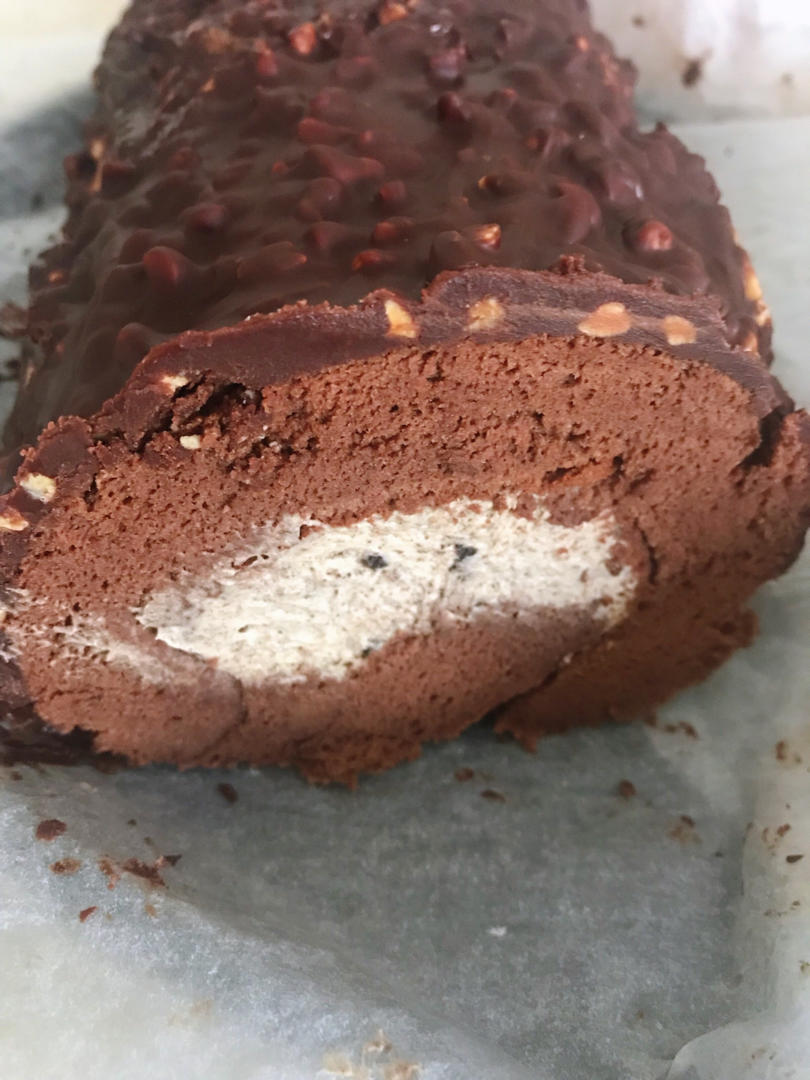 🍫梦龙蛋糕卷. 巧克力脆皮蛋糕卷 by pink-rabbit