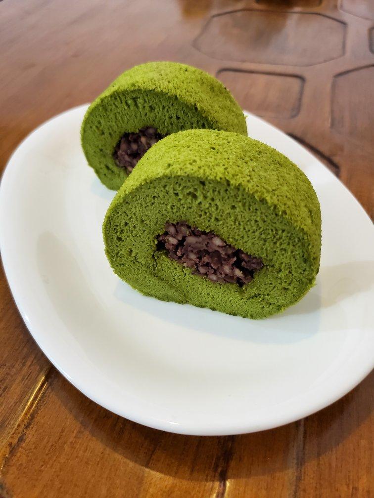 抹茶蜜豆蛋糕卷