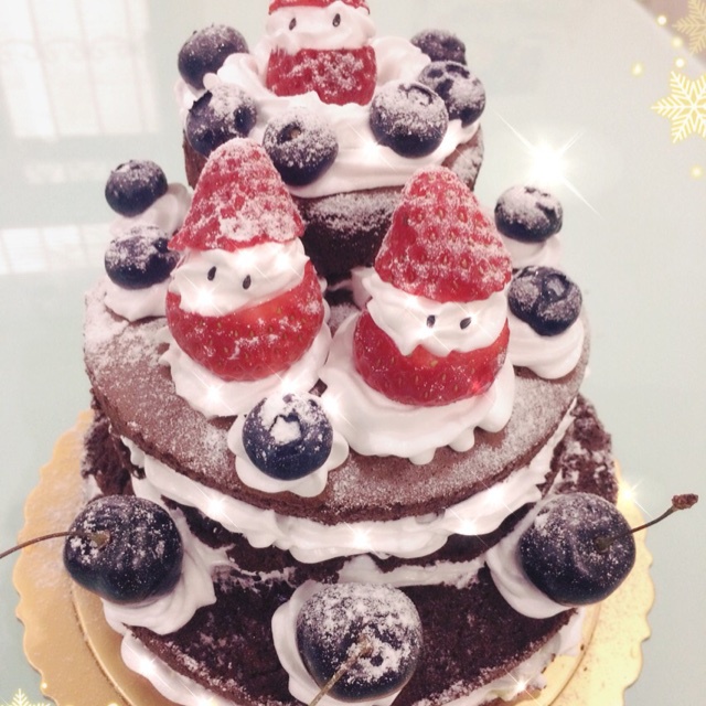 圣诞呆萌裸蛋糕