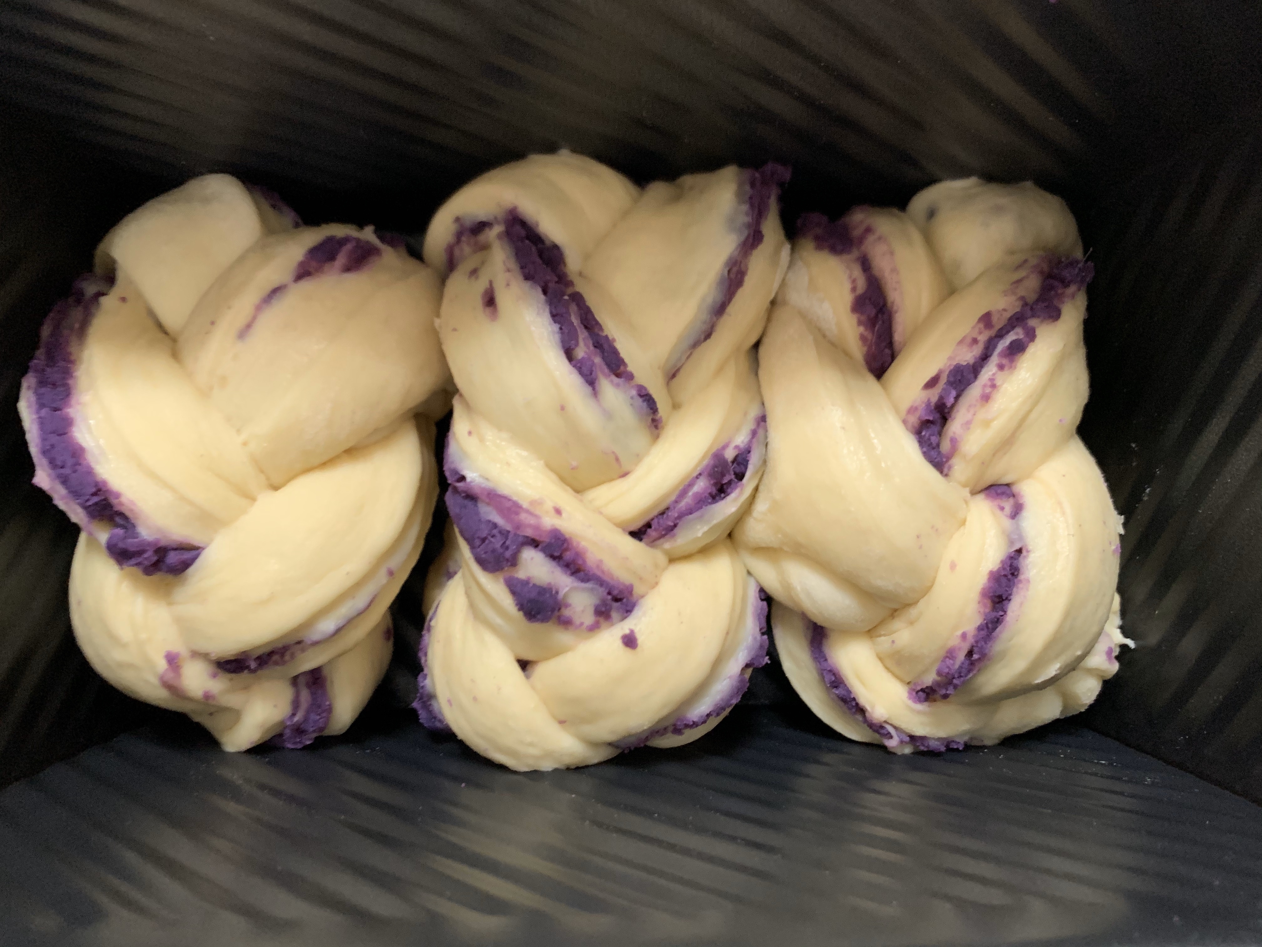 颜值与口味兼备的紫薯雪山吐司（面包机懒人版）的做法 步骤21