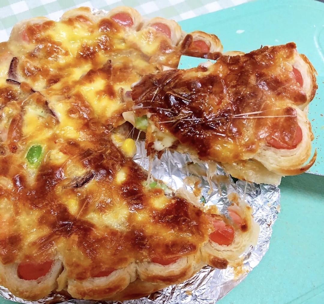 手抓饼版披萨