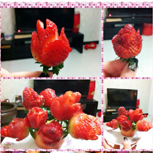 草莓玫瑰花