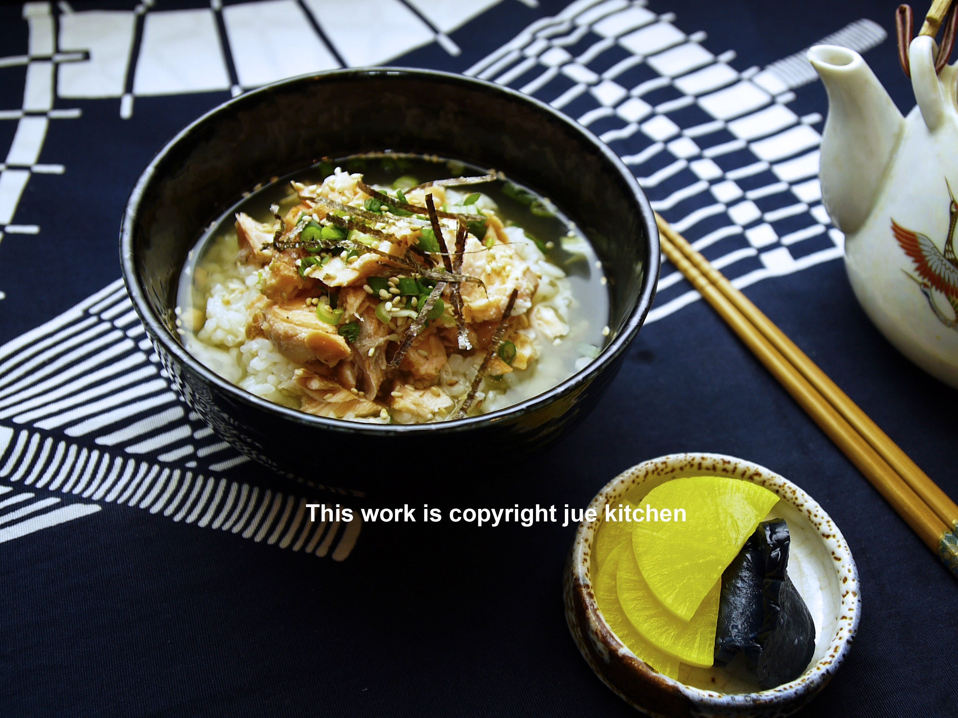 日式鲑鱼茶泡饭的做法