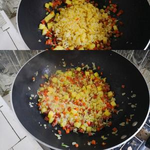 黄金菠萝蛋炒饭（好吃到停不下来）的做法 步骤8