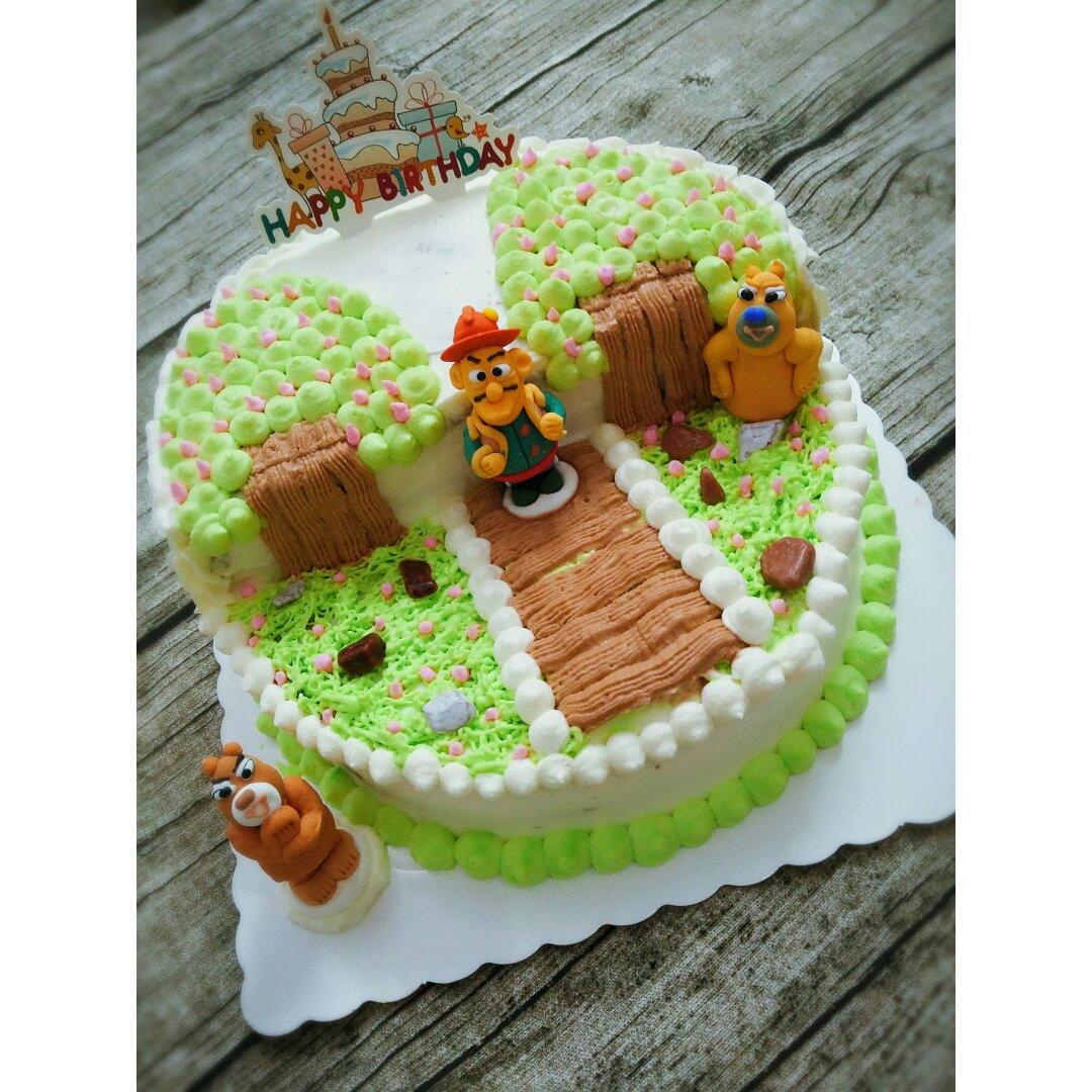 情景蛋糕（熊出没情景蛋糕）