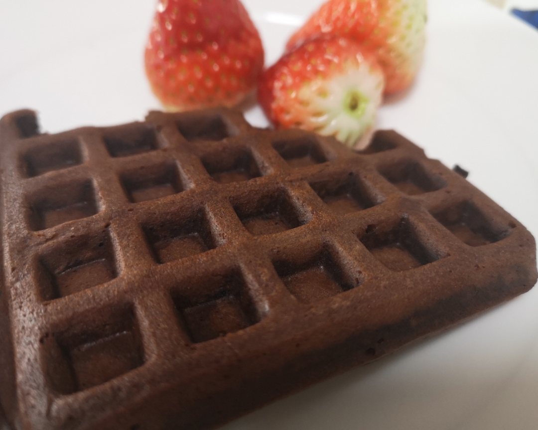 巧克力草莓华夫饼的做法 步骤6