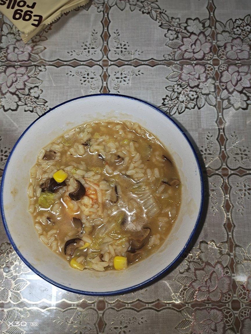 自制料足鲜香海鲜粥🍤软糯咸香超好喝❗️