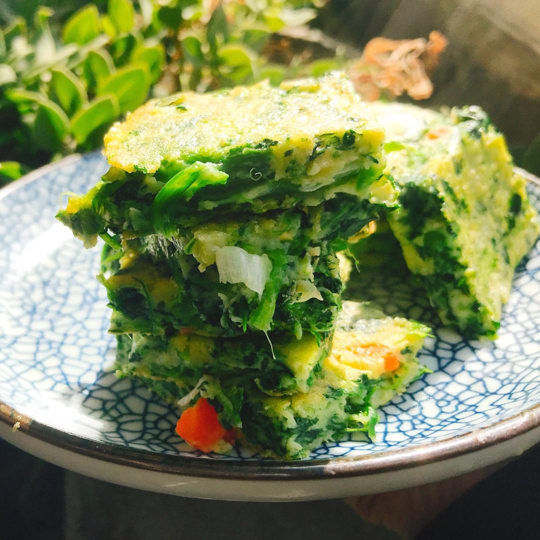 菠菜鸡蛋饼
