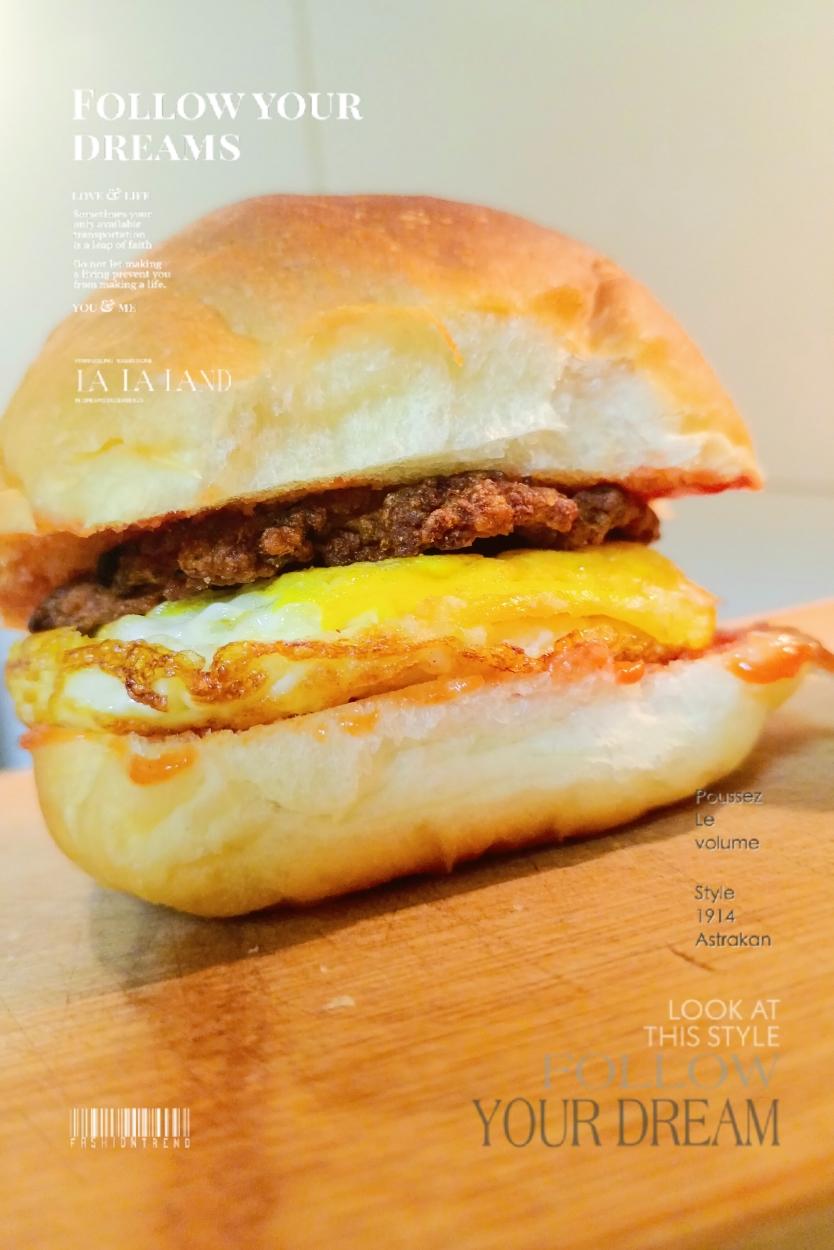 英式松饼牛肉汉堡🍔