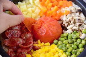 豪华版番茄腊肠焖饭的做法 步骤8