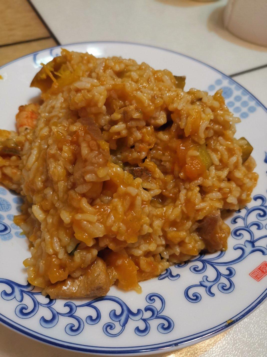 美味到不行的南瓜饭