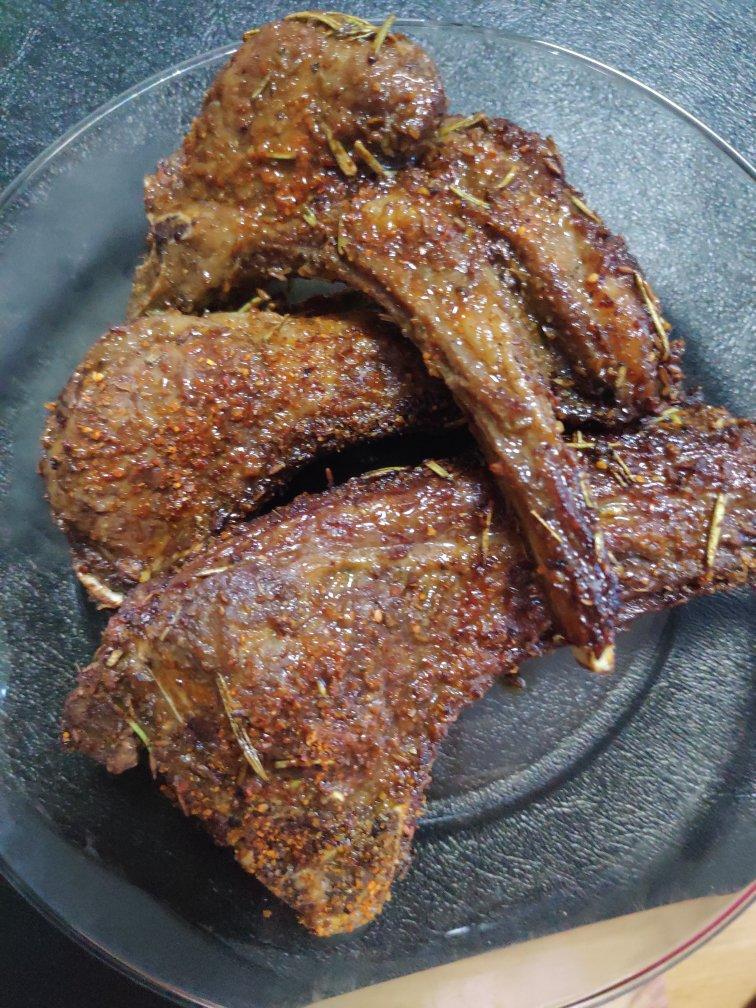 超简单 空气炸锅烤羊排