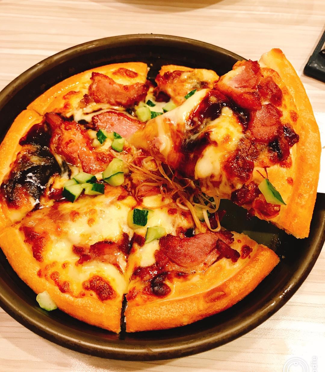 susan的似水流年做的烤鸭披萨