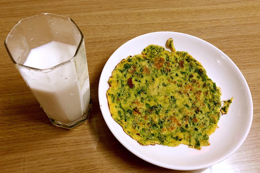 香煎鸡蛋芹叶饼（快手早餐）