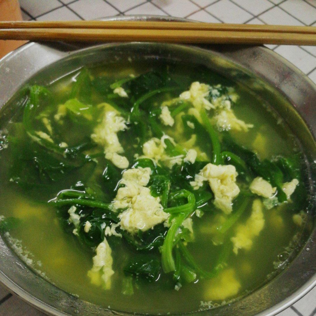 周西瓜啊做的菠菜鸡蛋汤