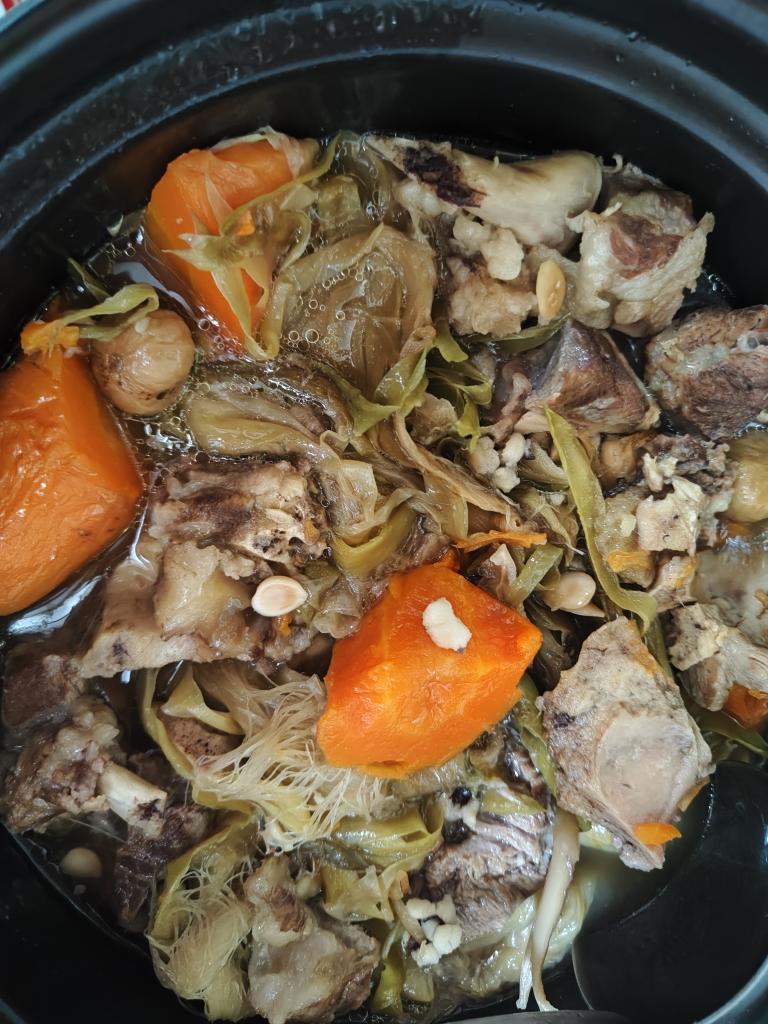 霸王花南北杏扇骨汤