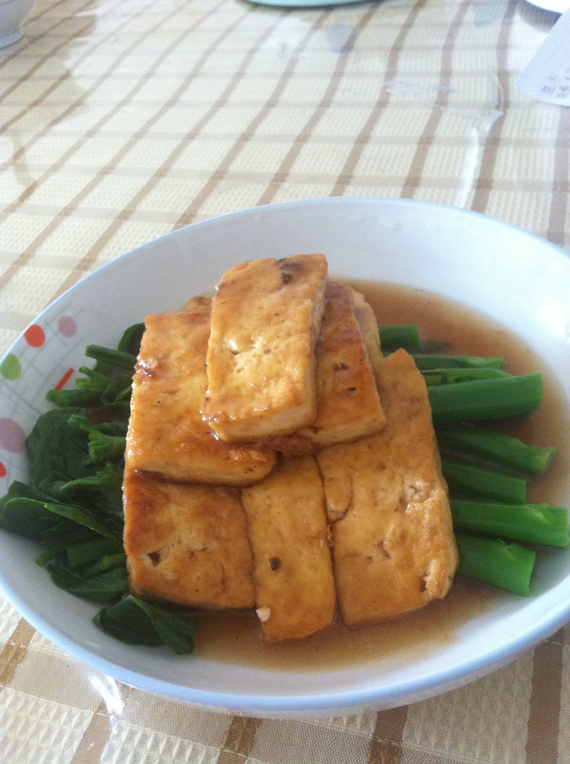 姜汁芥蓝豆腐