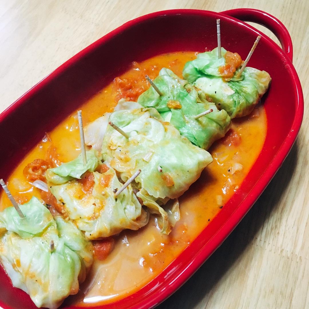 日剧里经常出现的包菜卷，原来这么好吃（视频+动图）