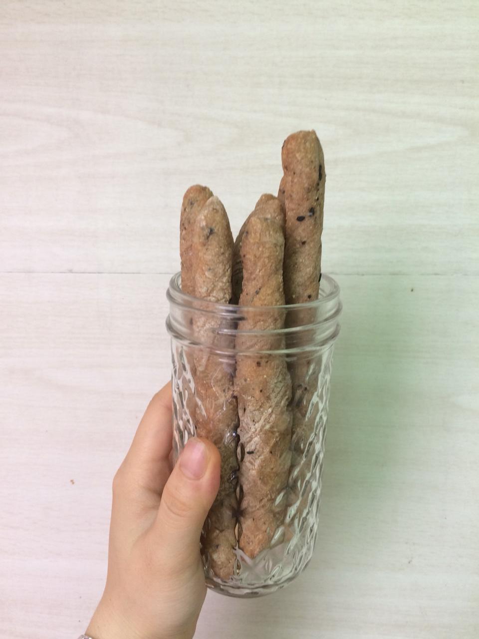全麦椒盐芝麻咸面包棍——波兰种【健康小食】