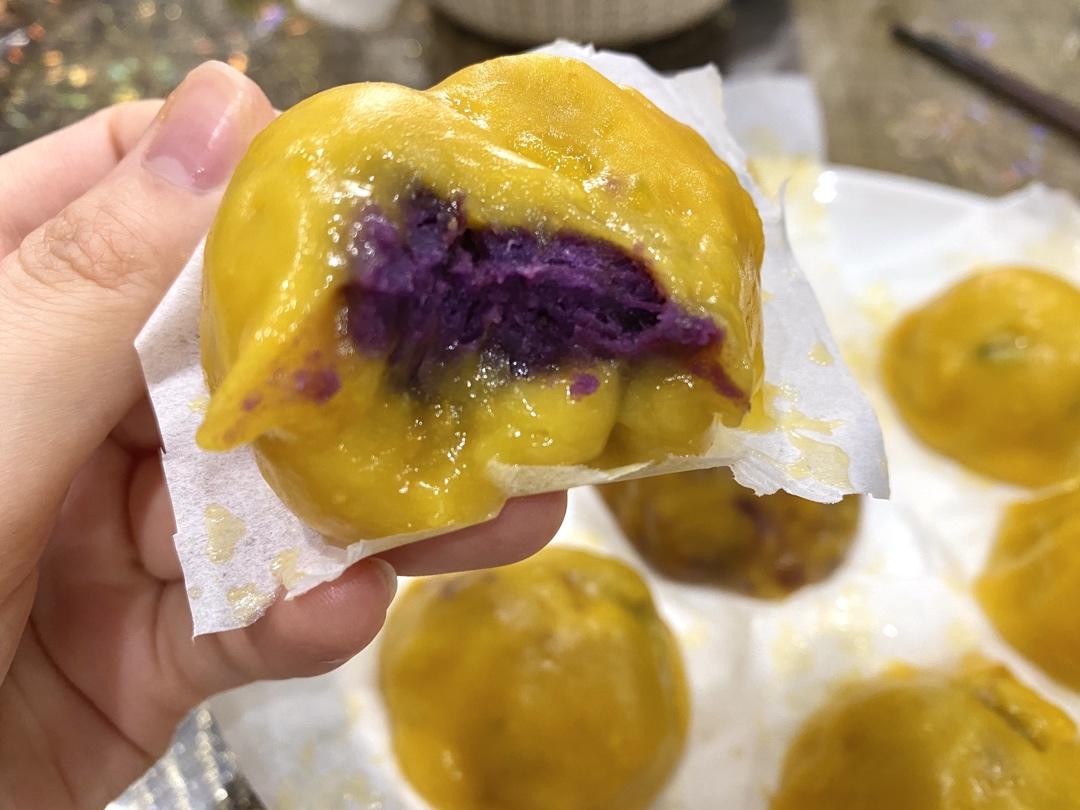 南瓜紫薯糯米滋