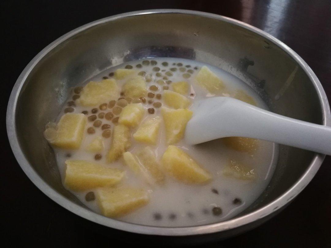 苹果牛奶西米露