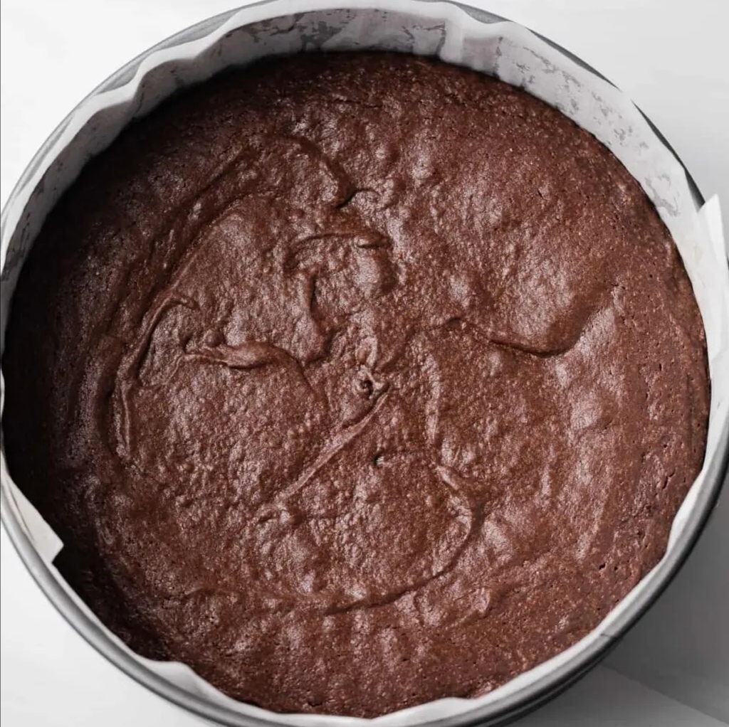 三层口感的巧克力慕斯蛋糕（Chocolate Brownie Mousse Cake）的做法 步骤3
