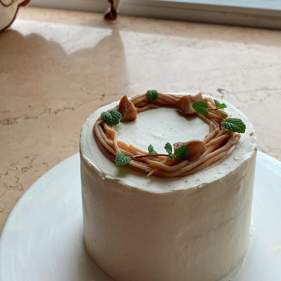 秋天的味道，焦糖栗子奶油蛋糕