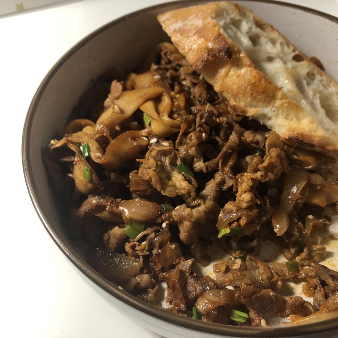 孜然杏鲍菇肥牛卷