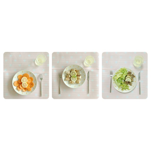 13天减肥法のDay5：胡萝卜+黄油煎鳕鱼+牛排生菜沙拉