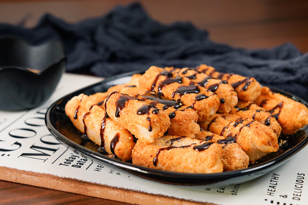 火锅店必点的【红糖糍粑】糯米粉版本