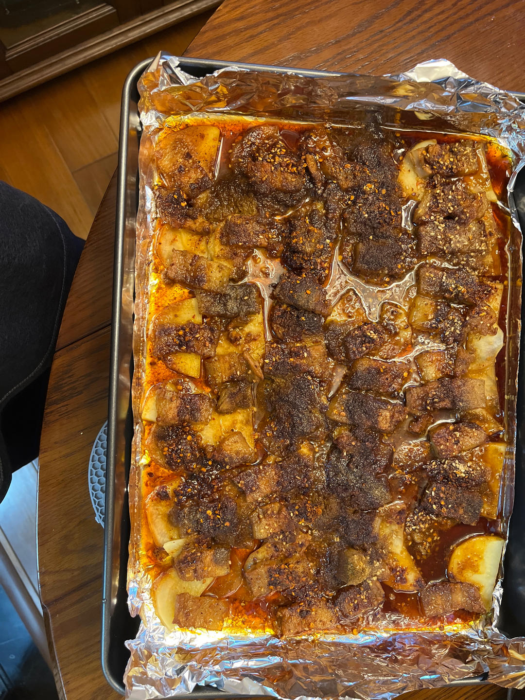 烤箱菜谱--中式五花肉烤土豆