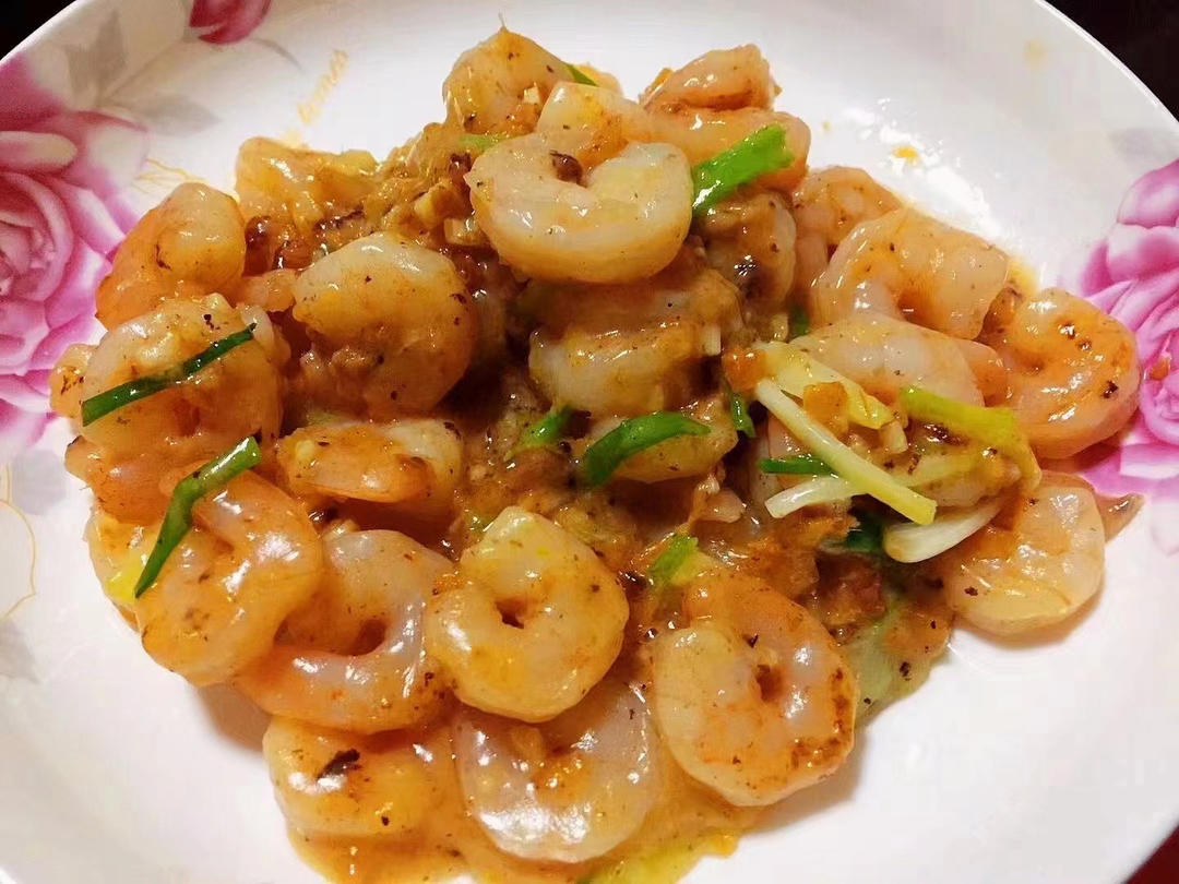 葱爆虾仁