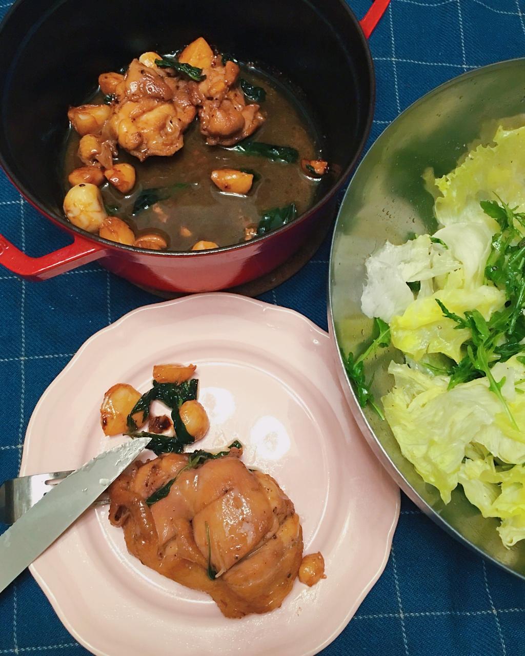 罗勒蒜子焖鸡腿