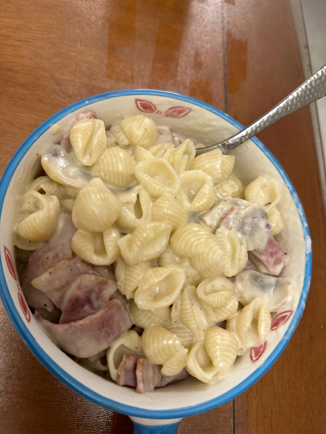 奶油蘑菇培根意大利面