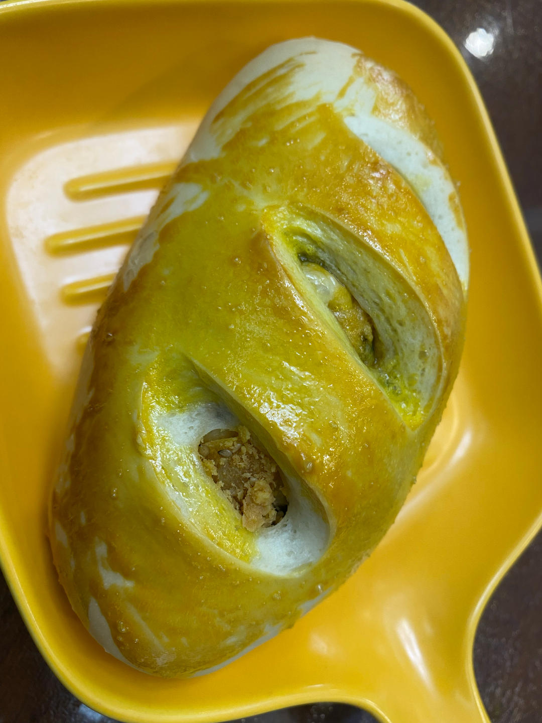 ㊙️超柔软，隔夜也不会硬‼️蛋黄肉松面包