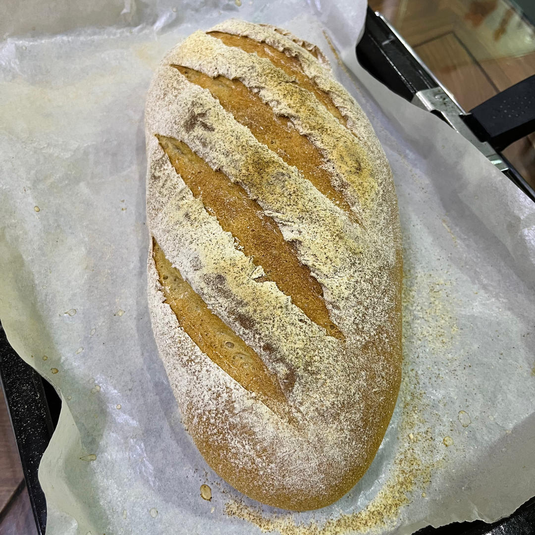 周末的减肥面包--全麦燕麦面包