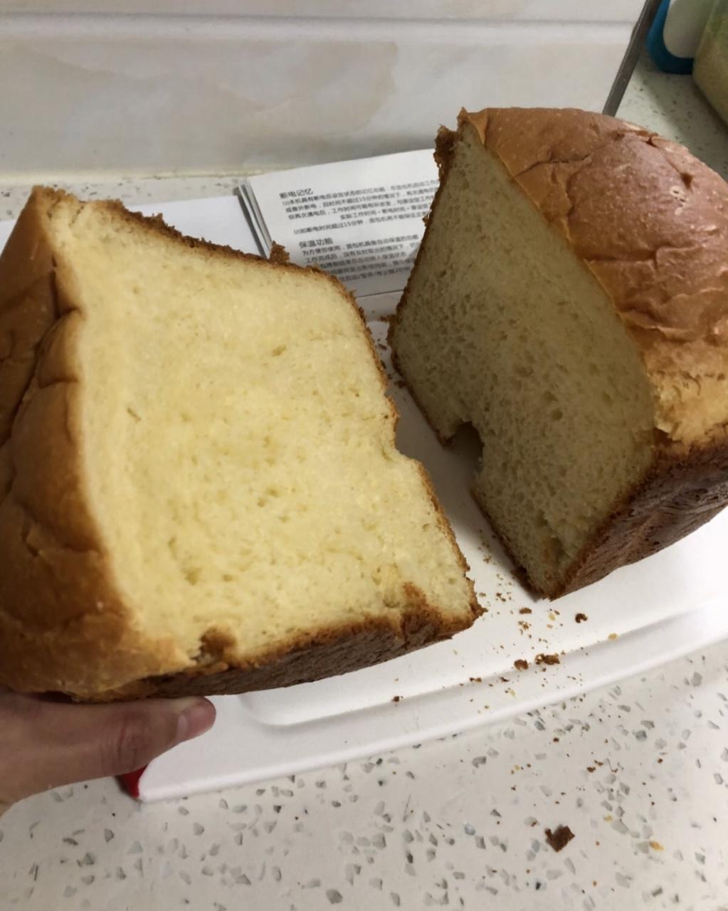 超级好吃的原味面包（面包机版）