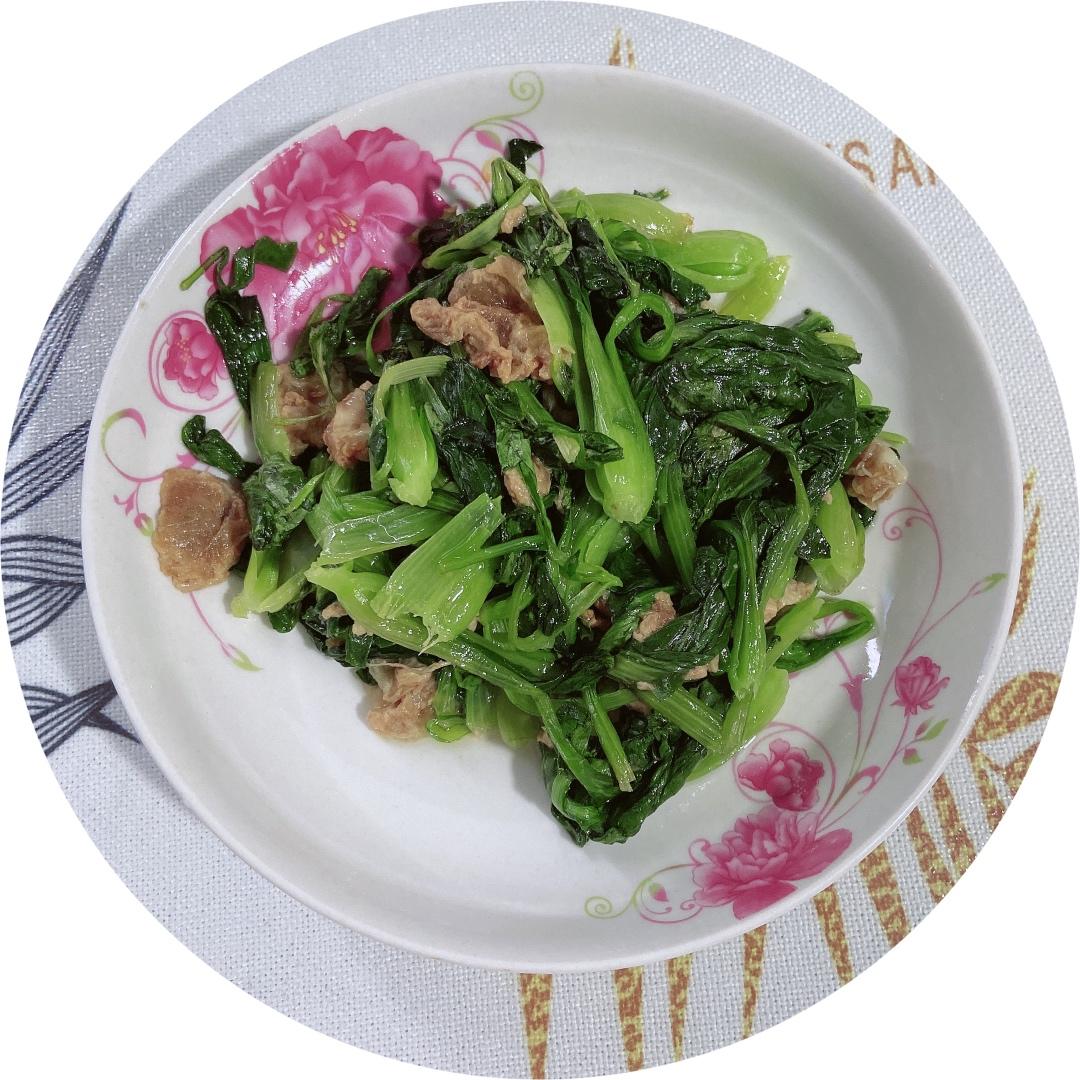 油渣炒小青菜