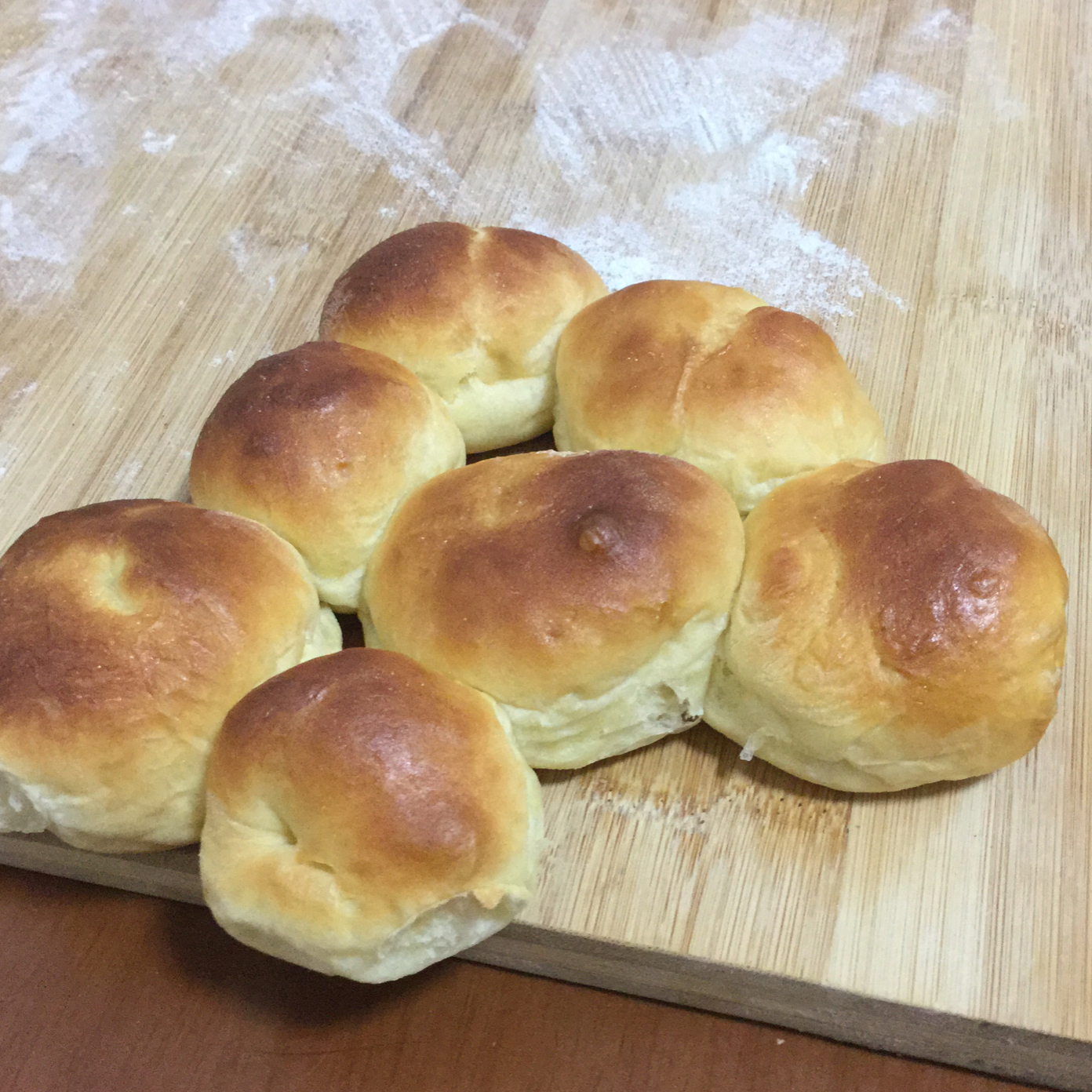 鲜奶油小餐包（一次发酵）