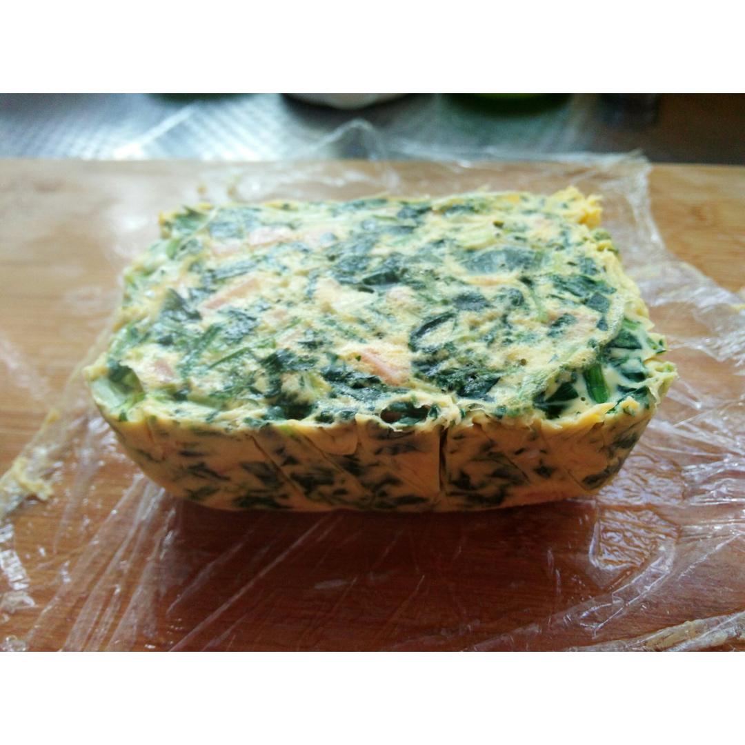蘸汁菠菜鸡蛋糕——春季养生多吃菠菜