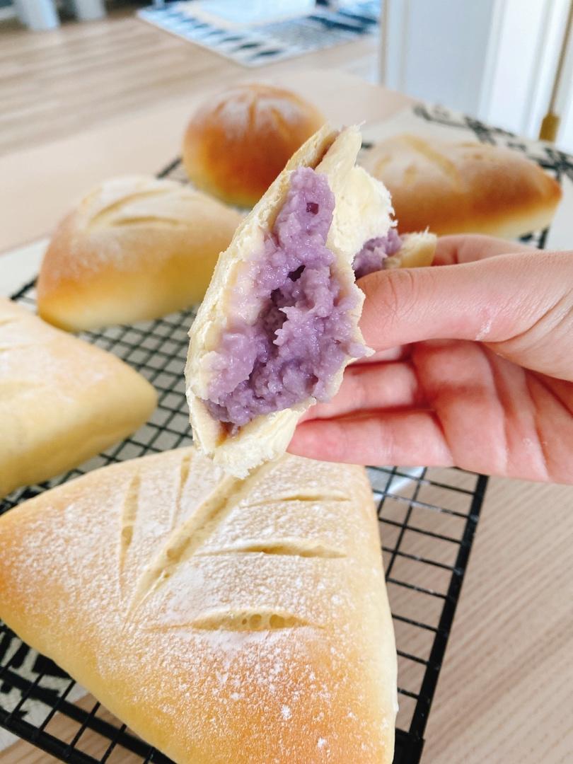 小小的2008做的芋泥面包(软欧)