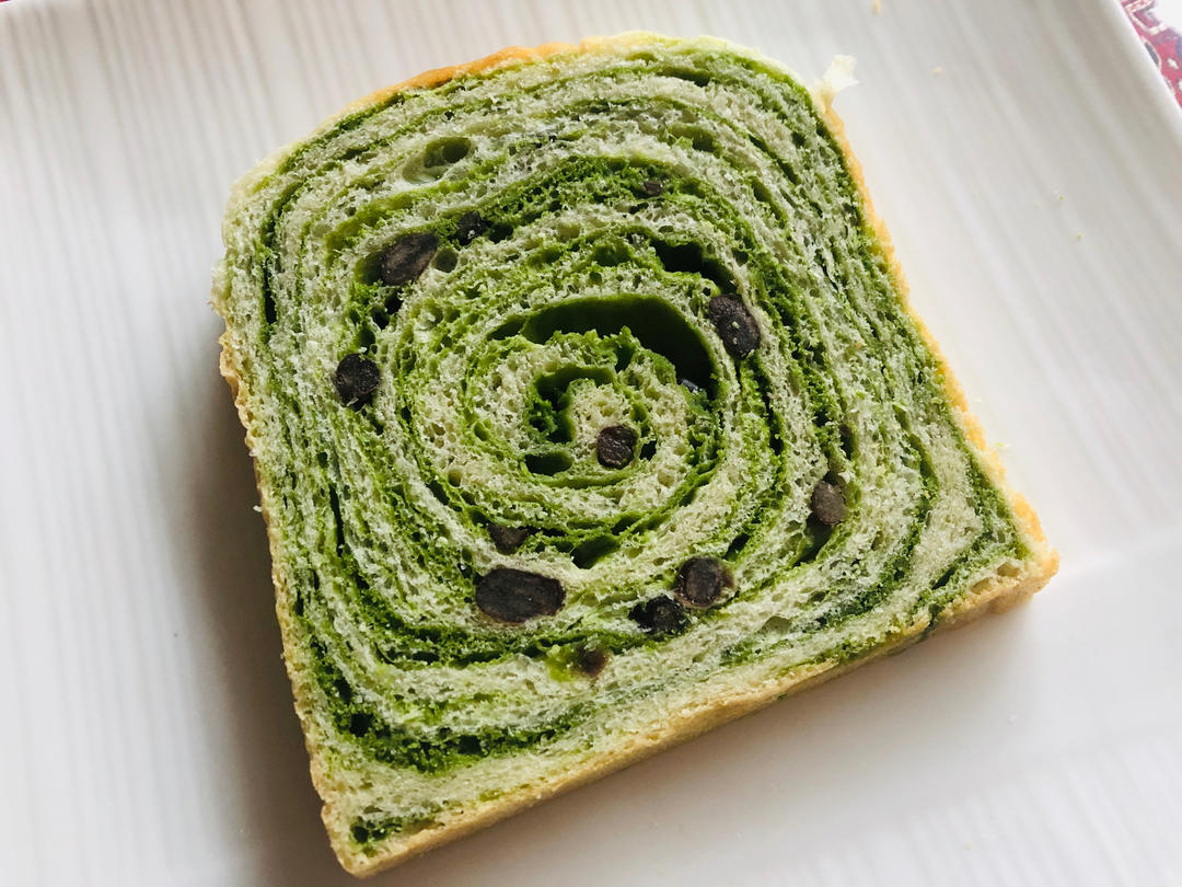抹茶红豆馅吐司