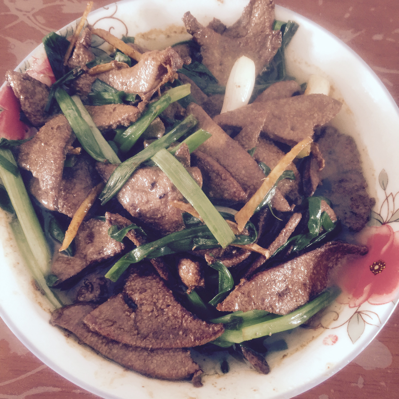 心疼莪做的大蒜炒猪肝