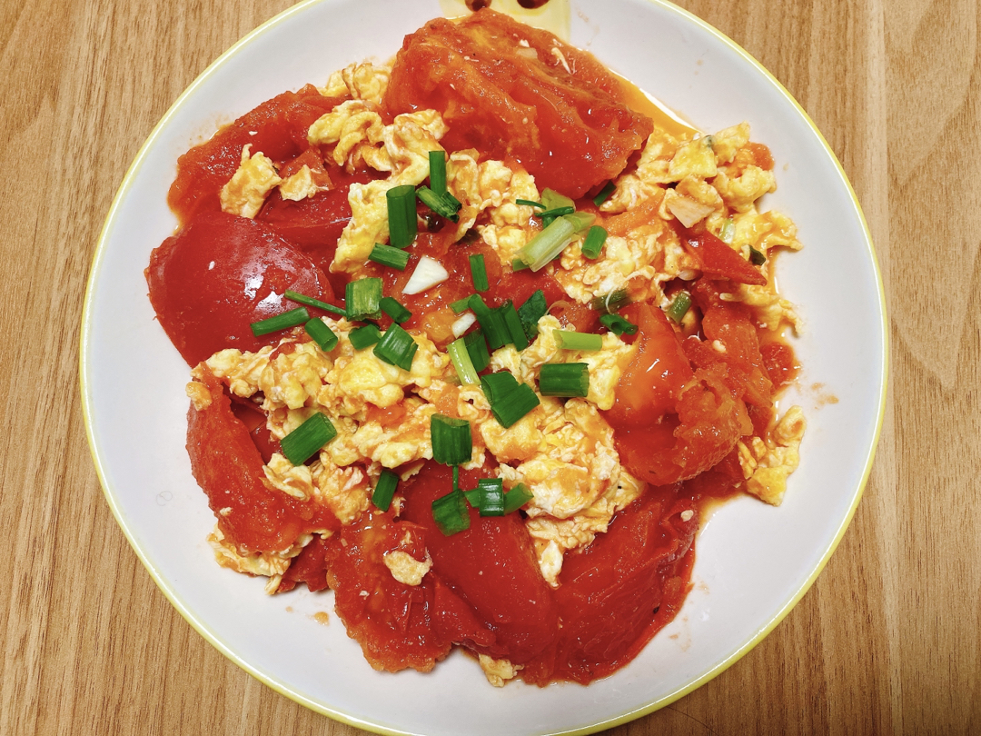 西红柿炒鸡蛋的味道图片